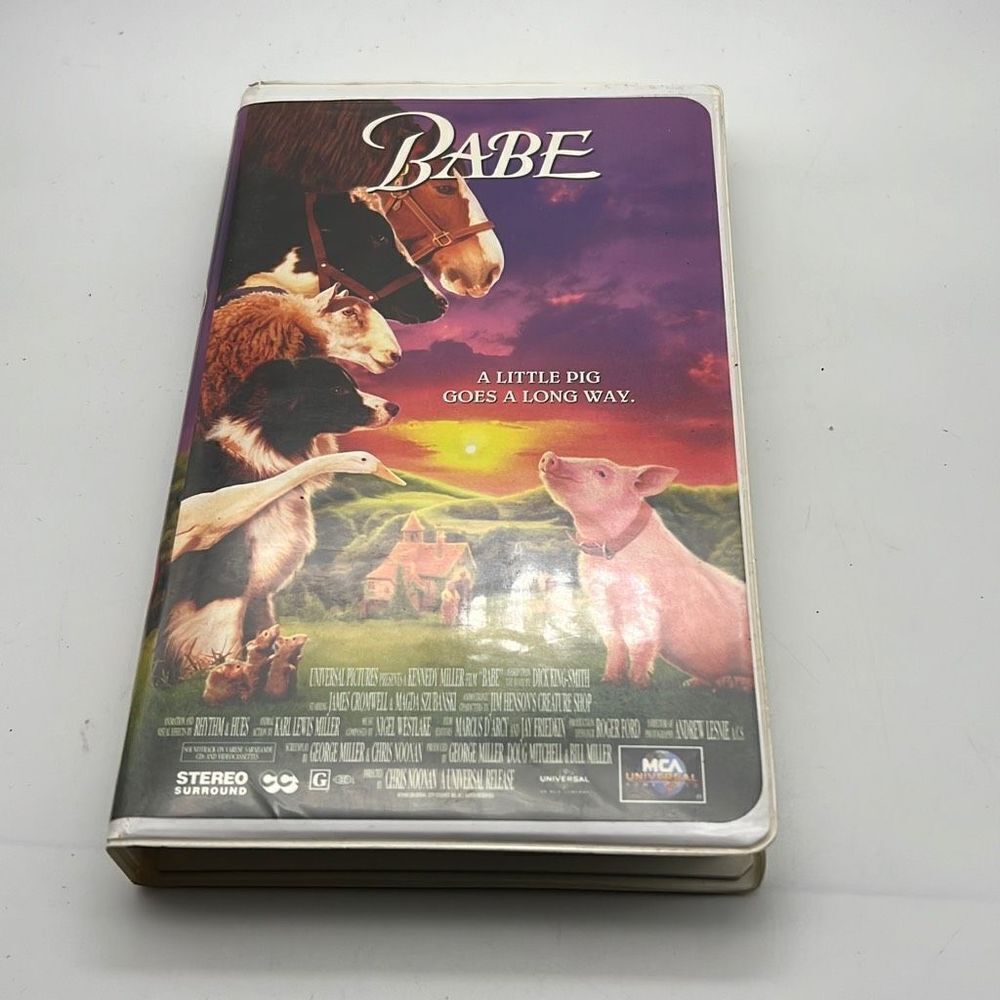 BABE VHS TAPE 1996‎ CLAMSHELL CASE FARM PIG MOVIE
